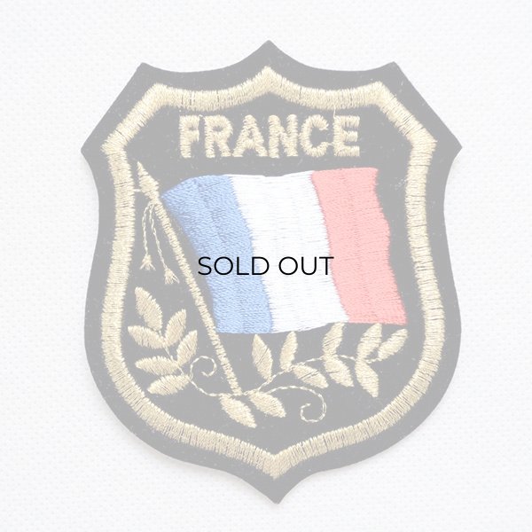 画像1: エンブレムワッペン France フランス国旗 シールド (1)