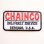 画像1: USAアドバタイジングワッペン CHAINCO ホワイト&ブラック (1)