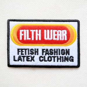 画像1: USAアドバタイジングワッペン FILTH WEAR ホワイト&ブラック