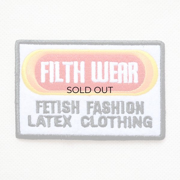 画像1: USAアドバタイジングワッペン FILTH WEAR ホワイト&ブラック (1)