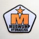 USAアドバタイジングワッペン MUGWUMP ホワイト&ブラック