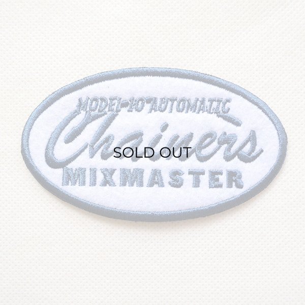 画像1: USAアドバタイジングワッペン Chainers MIXMASTER ホワイト&ブルー (1)