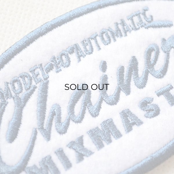 画像2: USAアドバタイジングワッペン Chainers MIXMASTER ホワイト&ブルー (2)