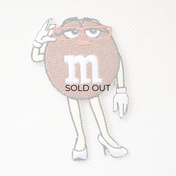 画像1: ワッペン M&M's エムアンドエムズ チョコレート(ブラウン) (1)