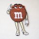 ワッペン M&M's エムアンドエムズ チョコレート(ブラウン)
