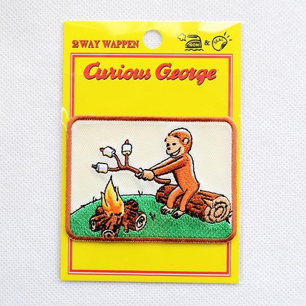 画像3: ワッペン おさるのジョージ キャンプ アイロン シール おしゃれ 大人 U01Y2576 (3)