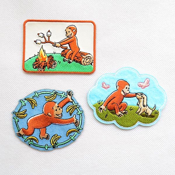 画像4: ワッペン おさるのジョージ キャンプ アイロン シール おしゃれ 大人 U01Y2576 (4)