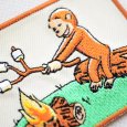 画像2: ワッペン おさるのジョージ キャンプ アイロン シール おしゃれ 大人 U01Y2576 (2)
