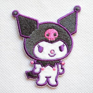 【RONRON】クロミ&マイメロディ アップリケフーディジップアップ RONRON】クロミ&マイメロディ アップリケフーディジップアップ