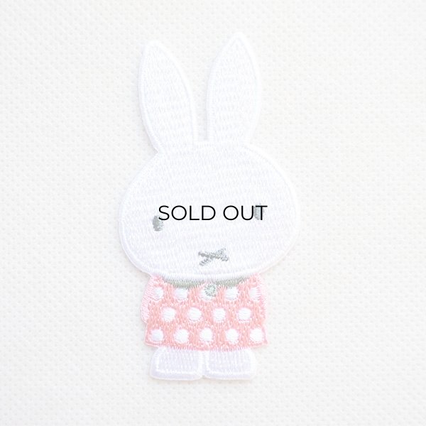 画像1: ワッペン ミッフィー ドット柄ワンピース(ピンク) (D02Y2464) (1)