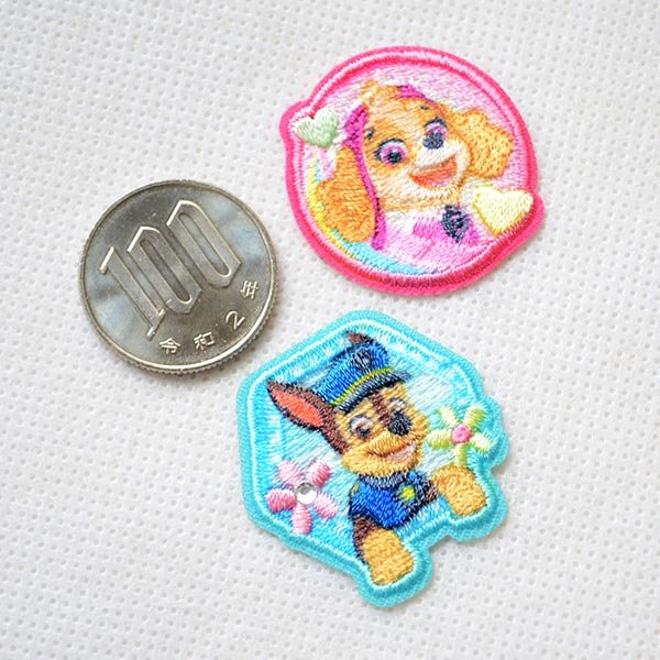 画像2: ワッペン パウパトロール スカイ ＆ チェイス S アイロン シール おしゃれ 大人 T01Y2366 (2)