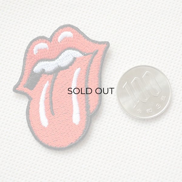 画像2: ミニワッペン ローリングストーンズ  レッド(S) (2)