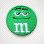 画像1: ミニワッペン M&M's エムアンドエムズ チョコレート(グリーン)(S) ラウンド (1)