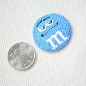 画像2: ミニワッペン M&M's エムアンドエムズ チョコレート(ブルー)(S) ラウンド