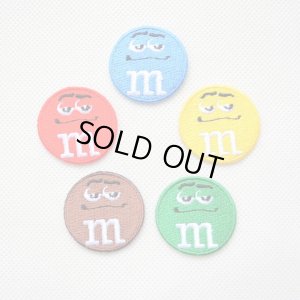 画像3: ミニワッペン M&M's エムアンドエムズ チョコレート(ブルー)(S) ラウンド