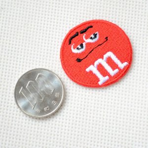 画像2: ミニワッペン M&M's エムアンドエムズ チョコレート(レッド) (S) ラウンド 