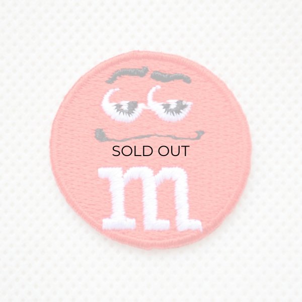 画像1: ミニワッペン M&M's エムアンドエムズ チョコレート(レッド) (S) ラウンド  (1)