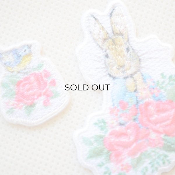 画像3: ワッペン ピーターラビット PETER RABBIT ローズ(2枚組) (3)