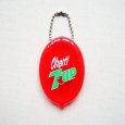 画像1: コインケース 7UP クリアレッド ラバー (1)