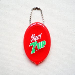 画像1: コインケース 7UP クリアレッド ラバー