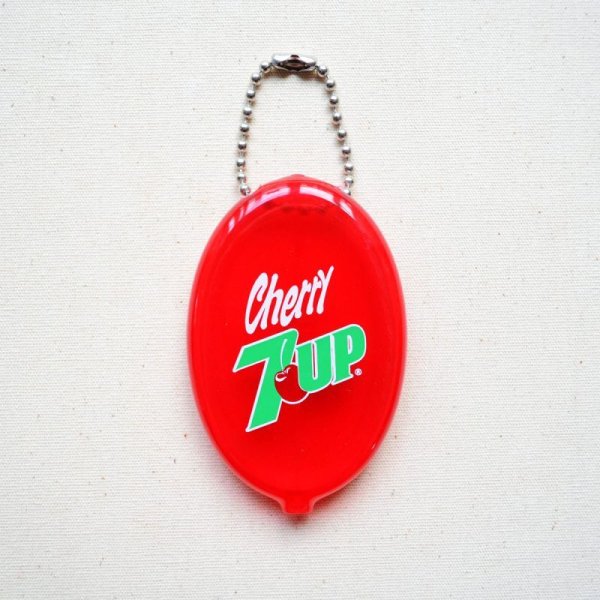 画像1: コインケース 7UP クリアレッド ラバー (1)