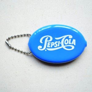 画像1: コインケース PEPSI ブルー ラバー