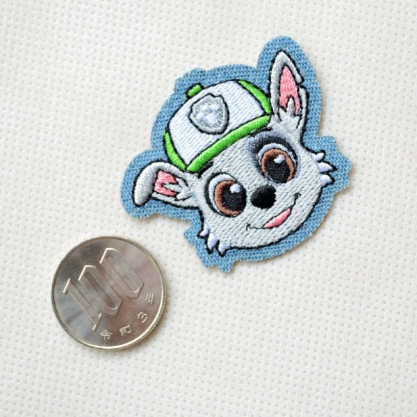 画像2: ワッペン パウパトロール ロッキー デニム アイロン シール おしゃれ 大人 T01Y2376 (2)