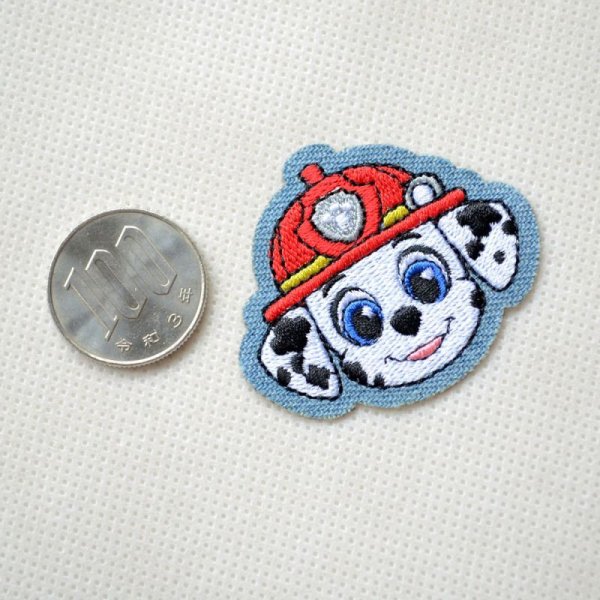 画像2: ワッペン パウパトロール マーシャル デニム アイロン シール おしゃれ 大人T01Y2373 (2)