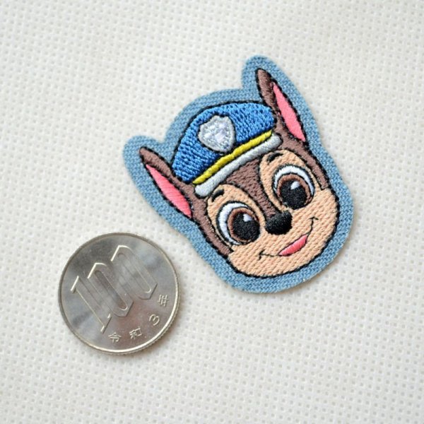 画像2: ワッペン パウパトロール チェイス デニム アイロン シール おしゃれ 大人 T01Y2372 (2)