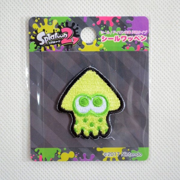 画像3: ワッペン スプラトゥーン2 ネオンイエロー イカ (3)