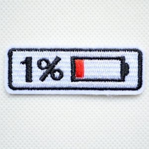 画像1: ワッペン 1% バッテリー 充電