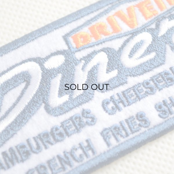 画像2: USAアドバタイジングワッペン Diner DRIVE IN ホワイト&ブルー (2)