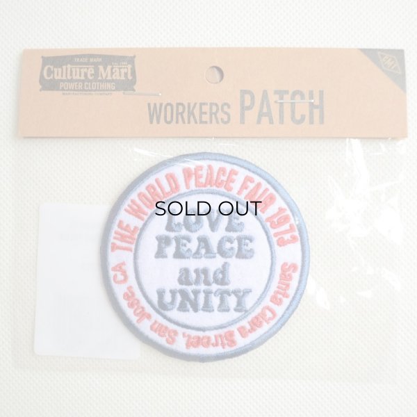 画像3: USAアドバタイジングワッペン LOVE PEACE and UNITY ホワイト&ブルー (3)