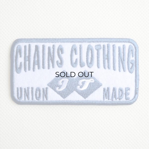 画像1: USAアドバタイジングワッペン CHAINS CLOTHING ブルー&ホワイト (1)