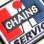 画像2: USAアドバタイジングワッペン CHAINS SERVICE レッド&ブルー (2)