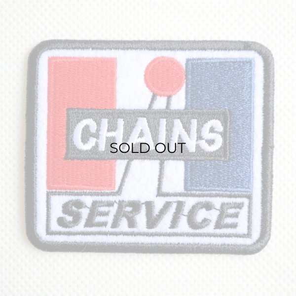 画像1: USAアドバタイジングワッペン CHAINS SERVICE レッド&ブルー (1)
