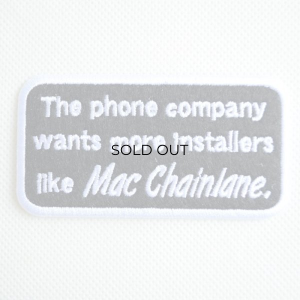 画像1: USAアドバタイジングワッペン Mac chainlane ブラック&ホワイト (1)