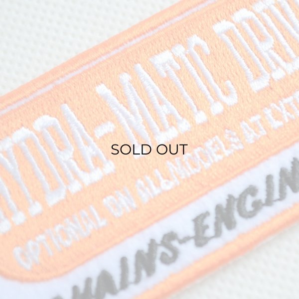 画像2: USAアドバタイジングワッペン HYDRA-MATIC DRIVE オレンジ&ホワイト (2)