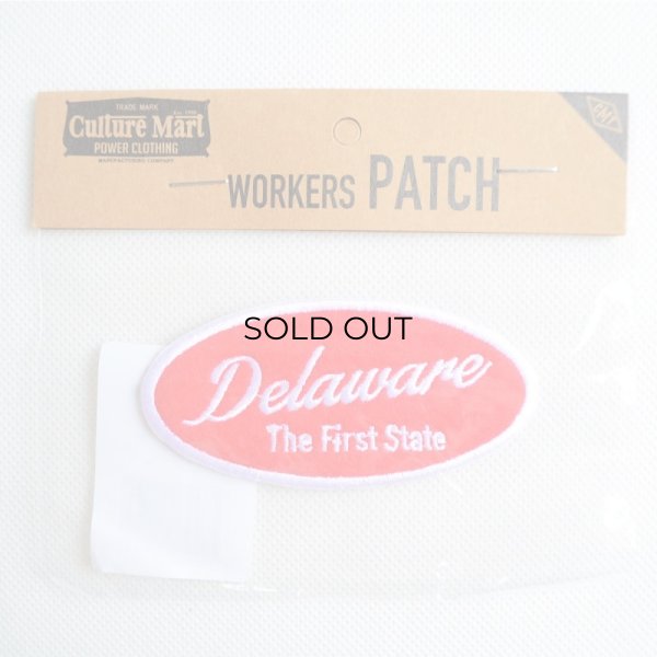 画像3: USAアドバタイジングワッペン Delaware レッド＆ホワイト (3)