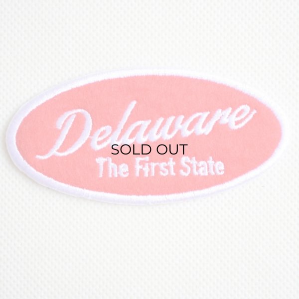 画像1: USAアドバタイジングワッペン Delaware レッド＆ホワイト (1)