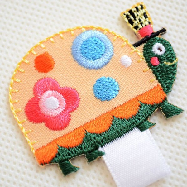 画像2: 名札つけアップリケ ワッペン かめ (2)