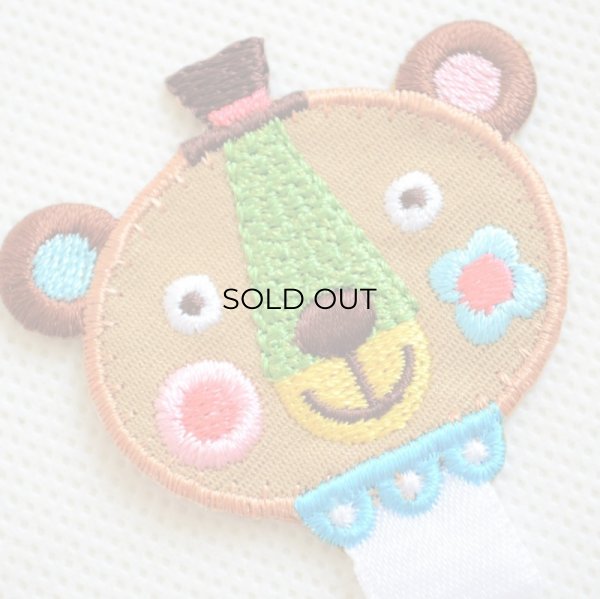 画像2: 名札つけアップリケ ワッペン くま (2)