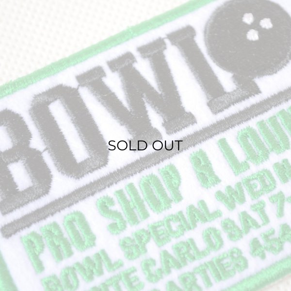 画像2: USAアドバタイジングワッペン BOWL ホワイト&グリーン (2)