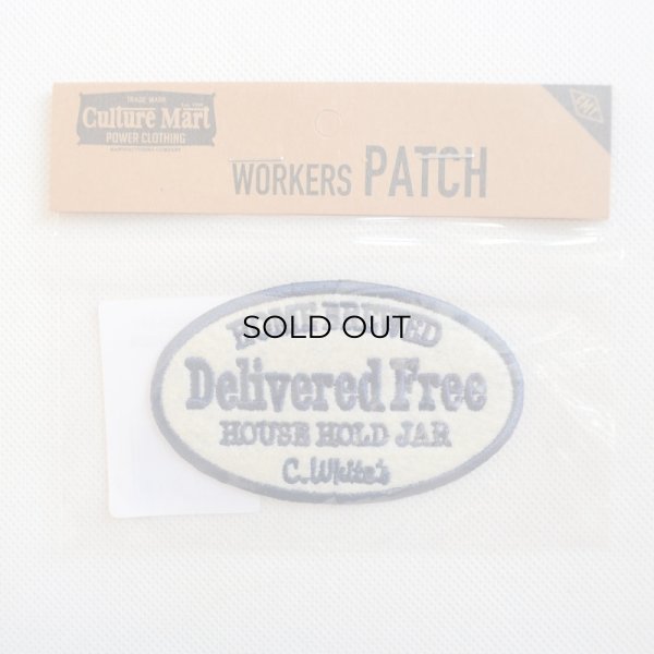 画像3: USAアドバタイジングワッペン Delivered Free ホワイト&ブルー (3)