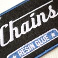 画像2: USAアドバタイジングワッペン Chainsブラック&ブルー (2)