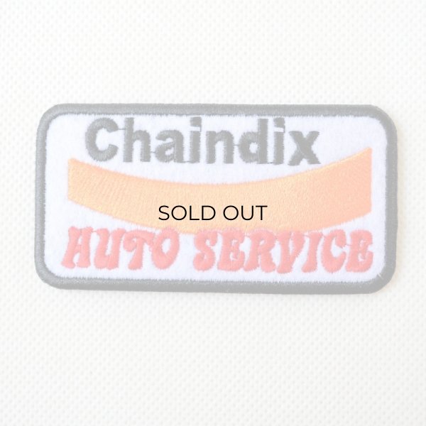 画像1: USAアドバタイジングワッペン Chaindix ホワイト＆ブラック (1)