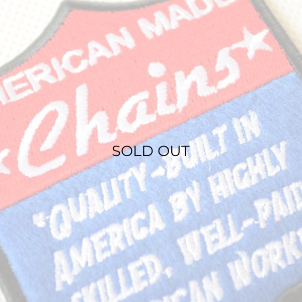画像2: USAアドバタイジングワッペン AMERICAN MADE Chains レッド&ブルー&ブラック (2)