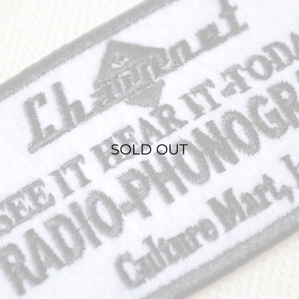 画像2: USAアドバタイジングワッペン RADIO-PHONOGRAPH ホワイト&ブラック (2)