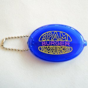 画像1: コインケース SPAM バーガー ブルー ラバー