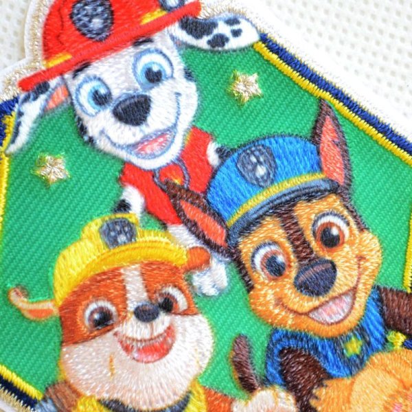 画像2: ワッペン パウパトロール ヘキサゴン アイロン シール おしゃれ 大人 (2)